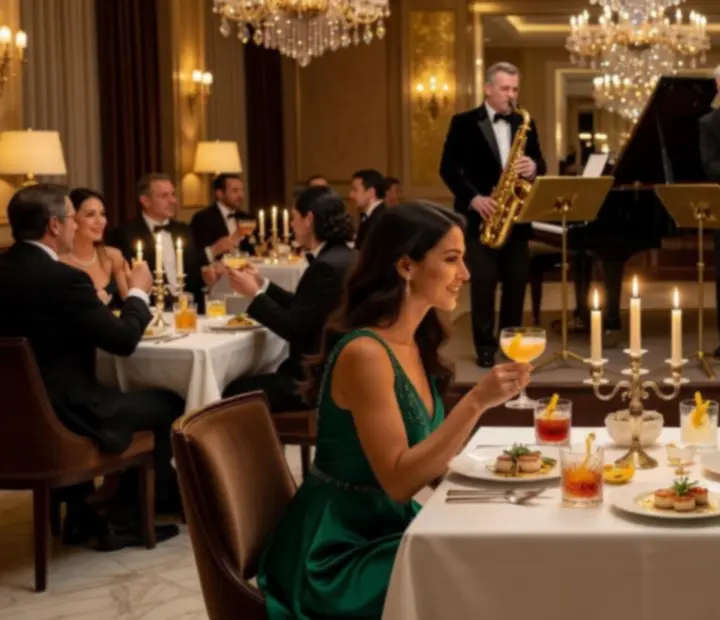 Élő jazz és kulináris est elegáns éttermi környezetben